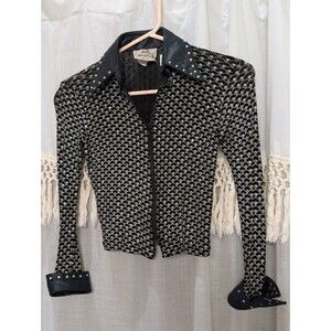 Authentic Ranchwear Show Slinky Jacket, Black/silver, Size Kids XS Extra Small